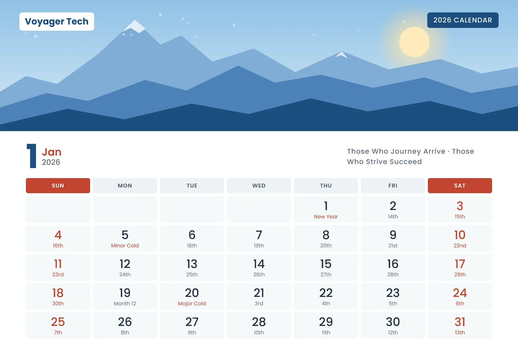 Calendar example