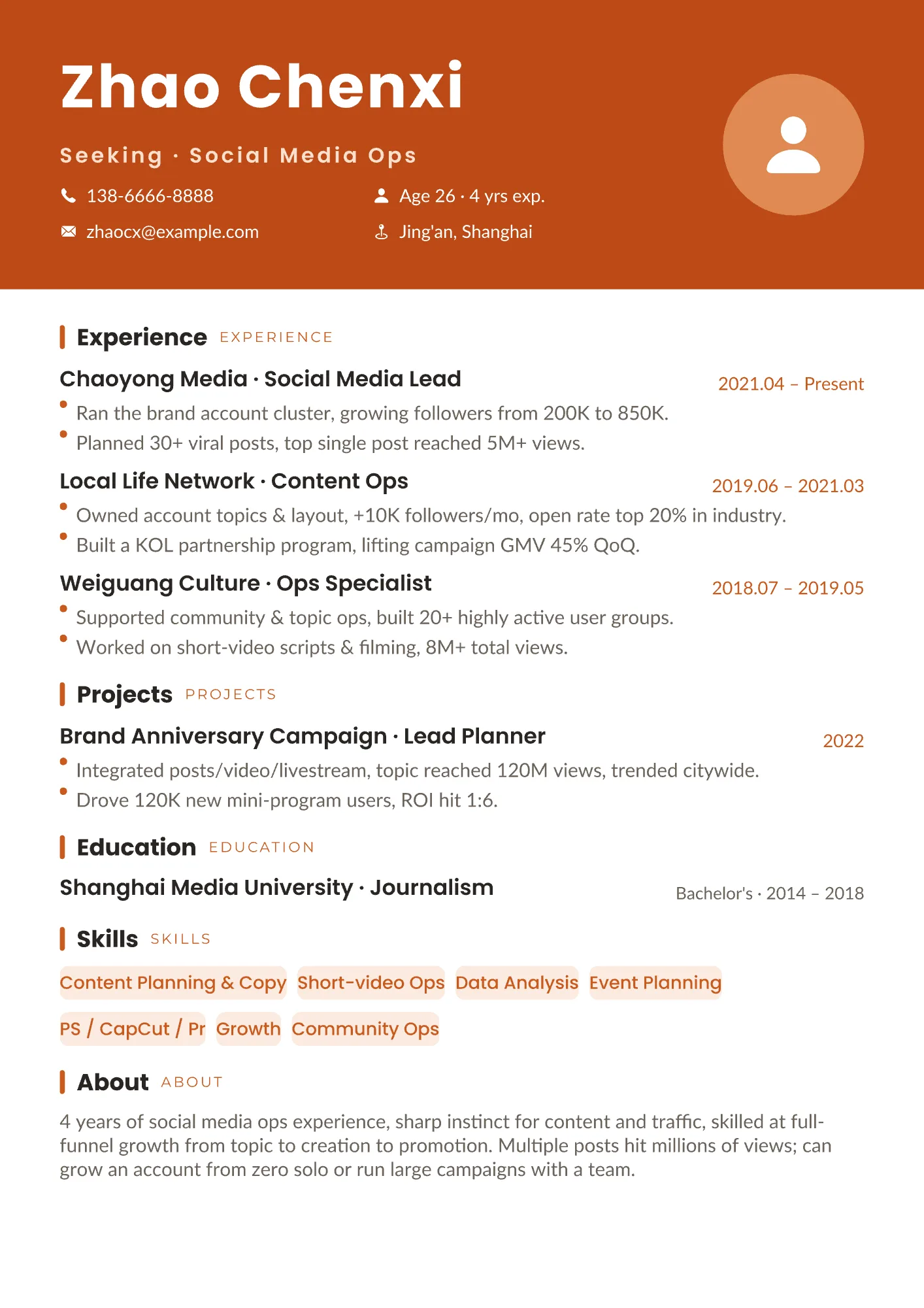 Resume example