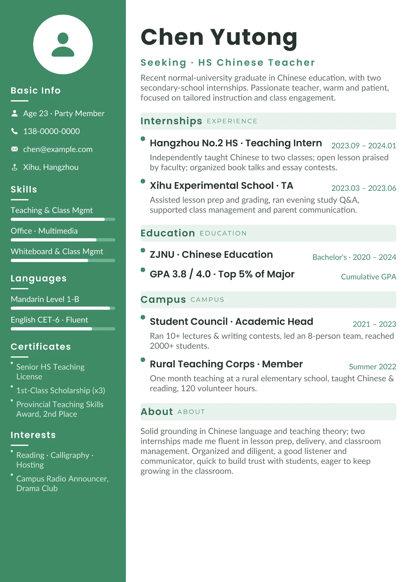 Resume example